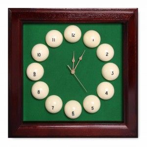 Часы Бильярд SR4665 махагон 43x43см