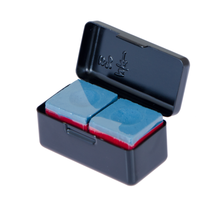 Мел «Ball teck PRO II» (2 шт, в черной металлической коробке) синий