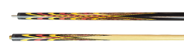 Бильярдный Кий "Игрок" (N)2 РС Тюльпан-3 Черный/Желтый/Красный/Граб c гравировкой