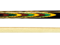 Бильярдный кий "Роман Королев" 2РС Классика Попугай Н/З Черный Граб/Лимонник/Падук 16 запилов