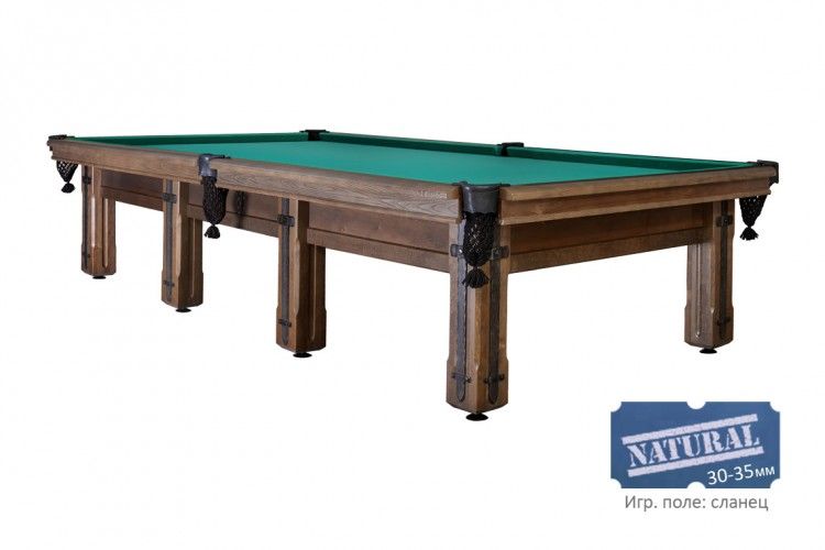 Бильярдный стол Руптур "КАМЕЛОТ", Русская пирамида 12 Футов, Ольха (борт Ясень)