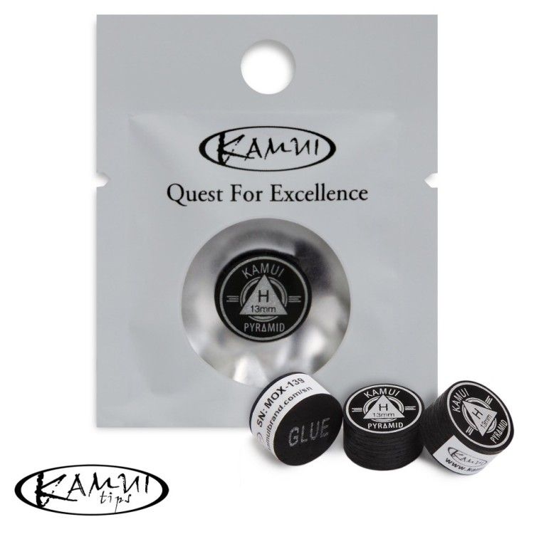 НАКЛЕЙКА ДЛЯ КИЯ KAMUI PYRAMID BLACK Ø13ММ (H)