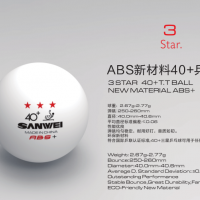 МЯЧИ ПЛАСТИКОВЫЕ SANWEI ABS 40+ З*  10 ШТ.