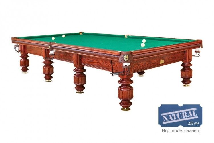 Бильярдный стол Руптур "МАРКИЗ", Русская пирамида 12 Футов, Ольха (борт Ясень)