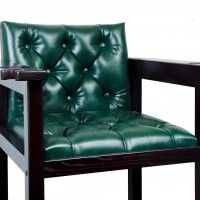 Кресло бильярдное из ясеня (мягкое сиденье + мягкая спинка, цвет махагон)