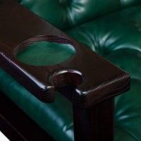 Кресло бильярдное из ясеня (мягкое сиденье + мягкая спинка, цвет махагон)