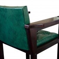 Кресло бильярдное из ясеня (мягкое сиденье + мягкая спинка, цвет махагон)