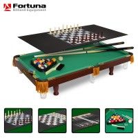 БИЛЬЯРДНЫЙ СТОЛ FORTUNA ПУЛ 3ФТ 4 В 1 С КОМПЛЕКТОМ АКСЕССУАРОВ (07736)