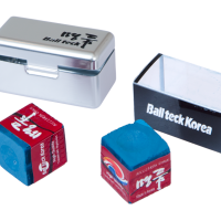 Мел «Ball teck PRO II» (2 шт, в серебристой металлической коробке) синий