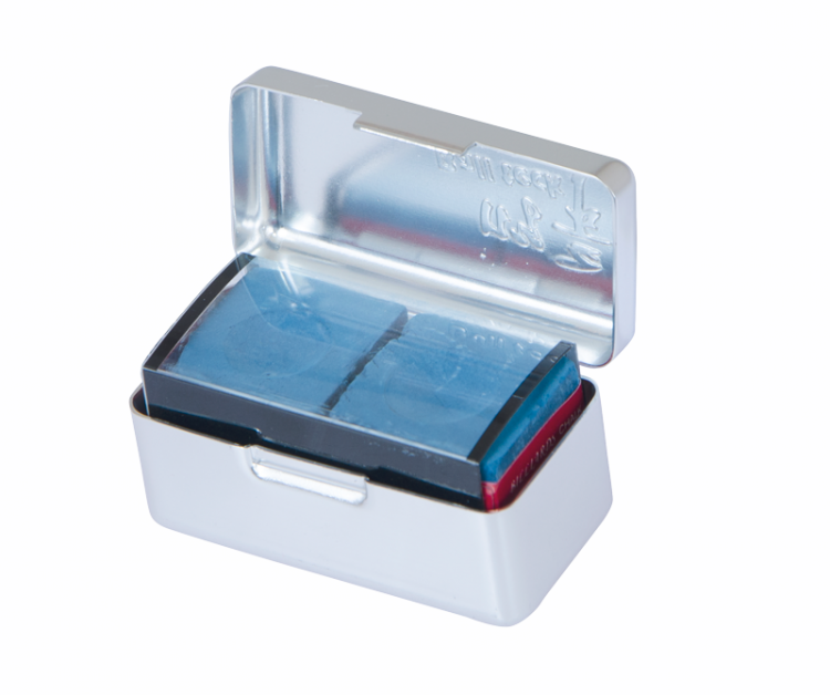 Мел «Ball teck PRO II» (2 шт, в серебристой металлической коробке) синий